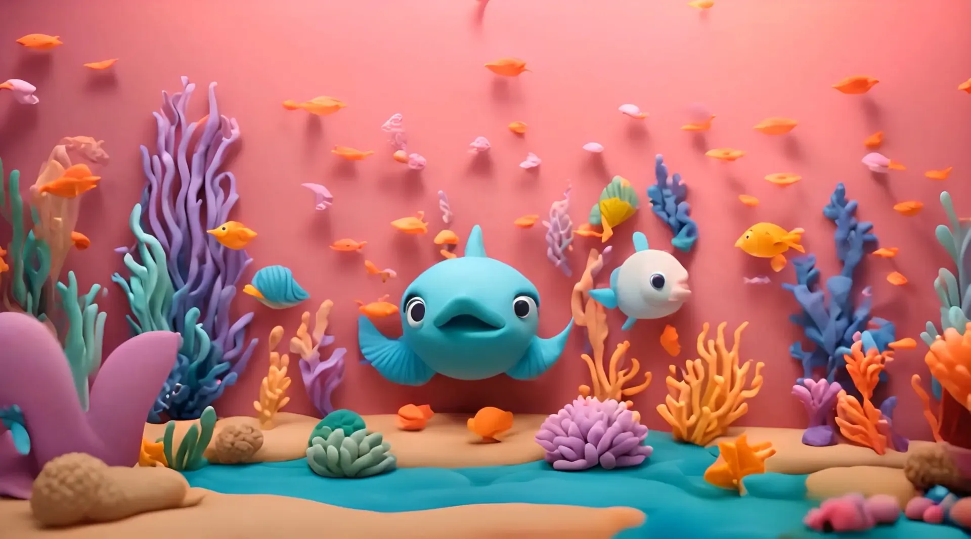 Vibrant Coral Reef Stock Video Backdrop